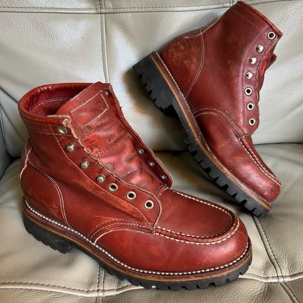 Vintage Chippewa 1975 Original Trekker Moc Toe Boots Men’s 7 D Vibram USA - Picture 12 of 15